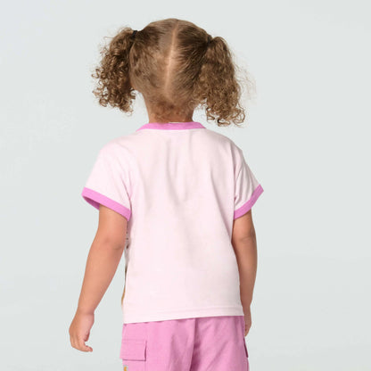 Girls' Short Sleeve Dog Ringer T-Shirt (Child/Toddler)