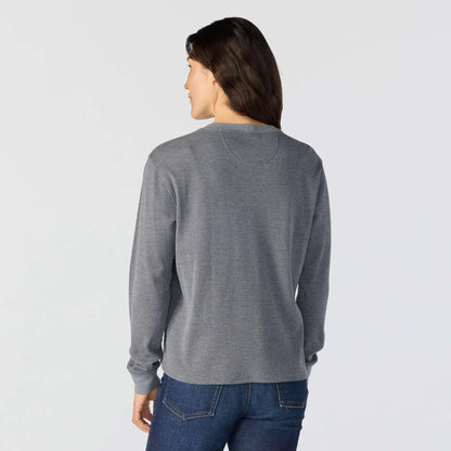 Women's Waffle Knit Loose LS T-Shirt