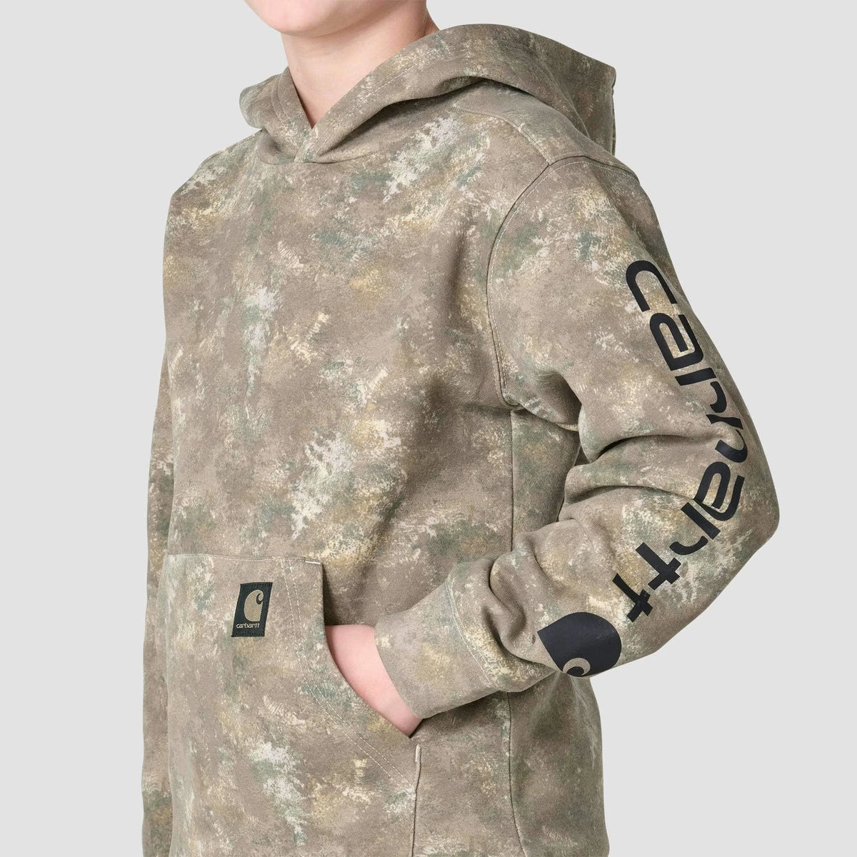 Boys' Long Sleeve Hooded Faded Camo Printed Sweatshirt (Child/Youth)