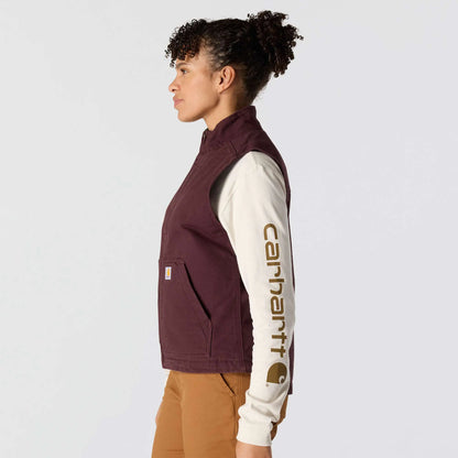 Women's Washed Duck Mock Neck Vest