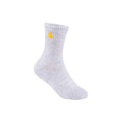 Kids' Midweight Embroidered Crew Sock 4-Pack
