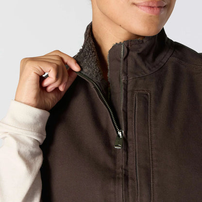 Women's Washed Duck Mock Neck Vest