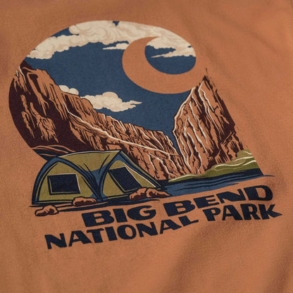 Loose Fit Heavyweight Long-Sleeve Big Bend National Park Graphic T-Shirt