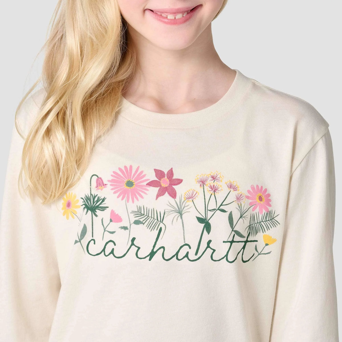 Girls' Long Sleeve Script T-Shirt (Toddler/Child)