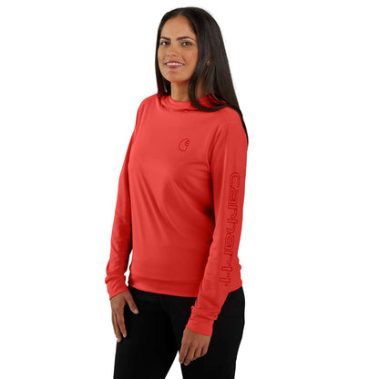 Women's Force Sun Defender™ Relaxed LS Logo Hoodie