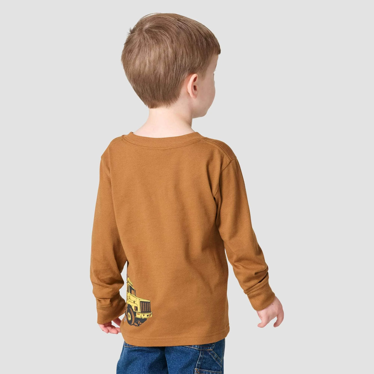 Boys' Long Sleeve Construction Vehicle T-Shirt (Toddler/Child)