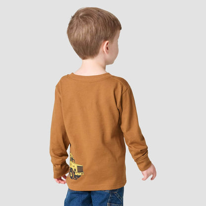 Boys' Long Sleeve Construction Vehicle T-Shirt (Toddler/Child)