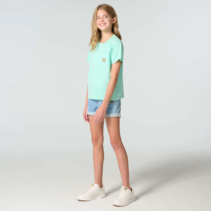 Girls' Short Sleeve Re-Engineered Garment Dye Pocket T-Shirt (Child/Toddler/Youth)