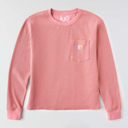Women's Waffle Knit Loose LS T-Shirt