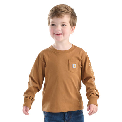 Boys' Long Sleeve Graphic Pocket T-Shirt (Toddler/Child/Youth)