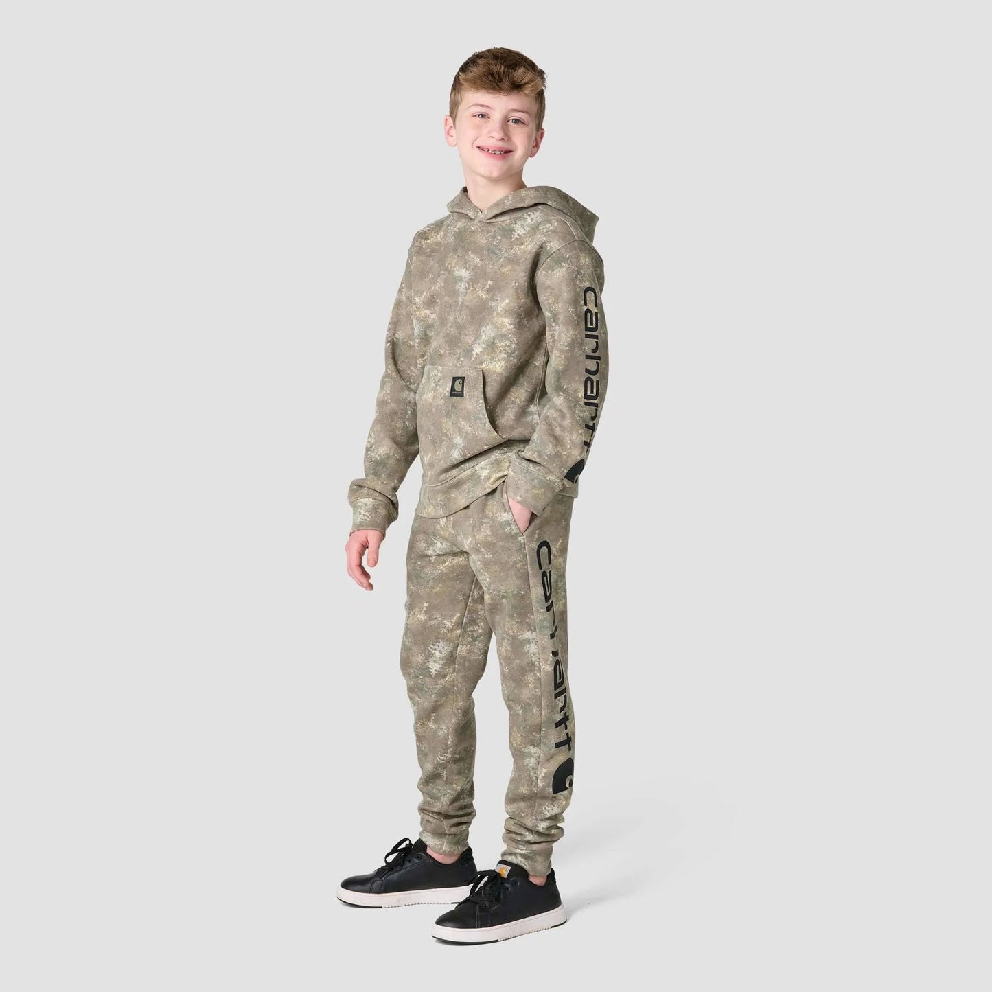 Boys' Long Sleeve Hooded Faded Camo Printed Sweatshirt (Child/Youth)