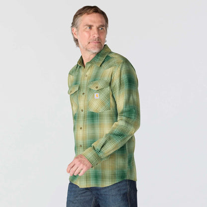 Montana Rugged Flex™ Relaxed Fit Lightweight Long-Sleeve Snap-Front Plaid Shirt