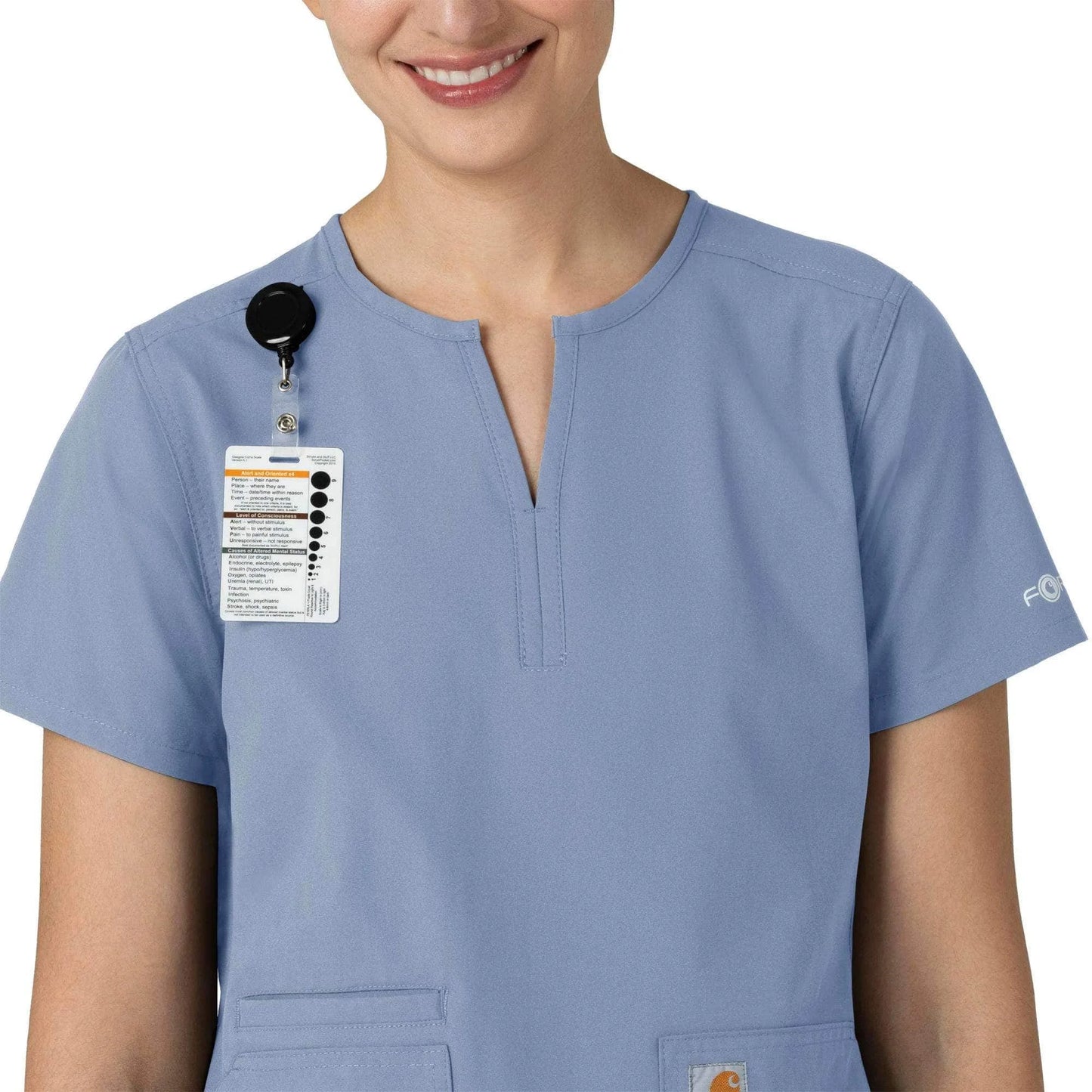 Women's Force Essentials Notch Neck Tunic Scrub Top