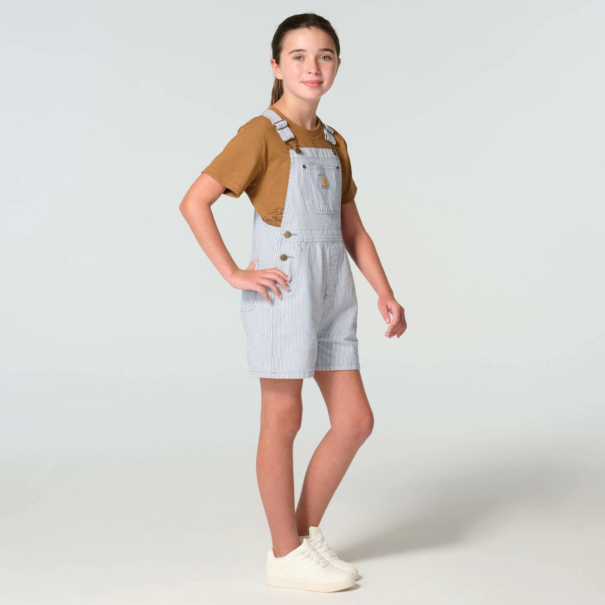 Girls' Twill Stripe Shortall (Child)