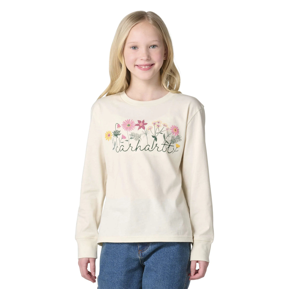Girls' Long Sleeve Script T-Shirt (Toddler/Child)