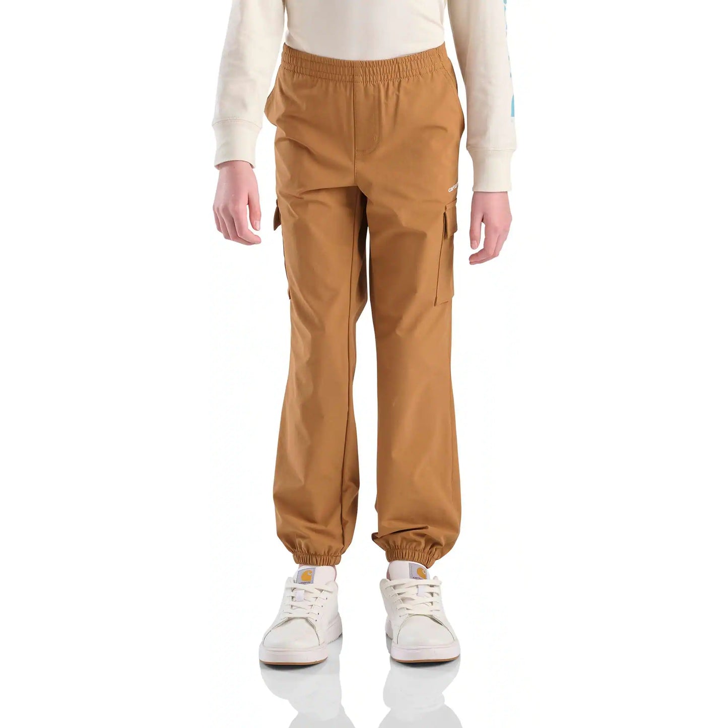 Girls' Elastic Waistband Stretch Woven Cargo Pant (Child/Youth)