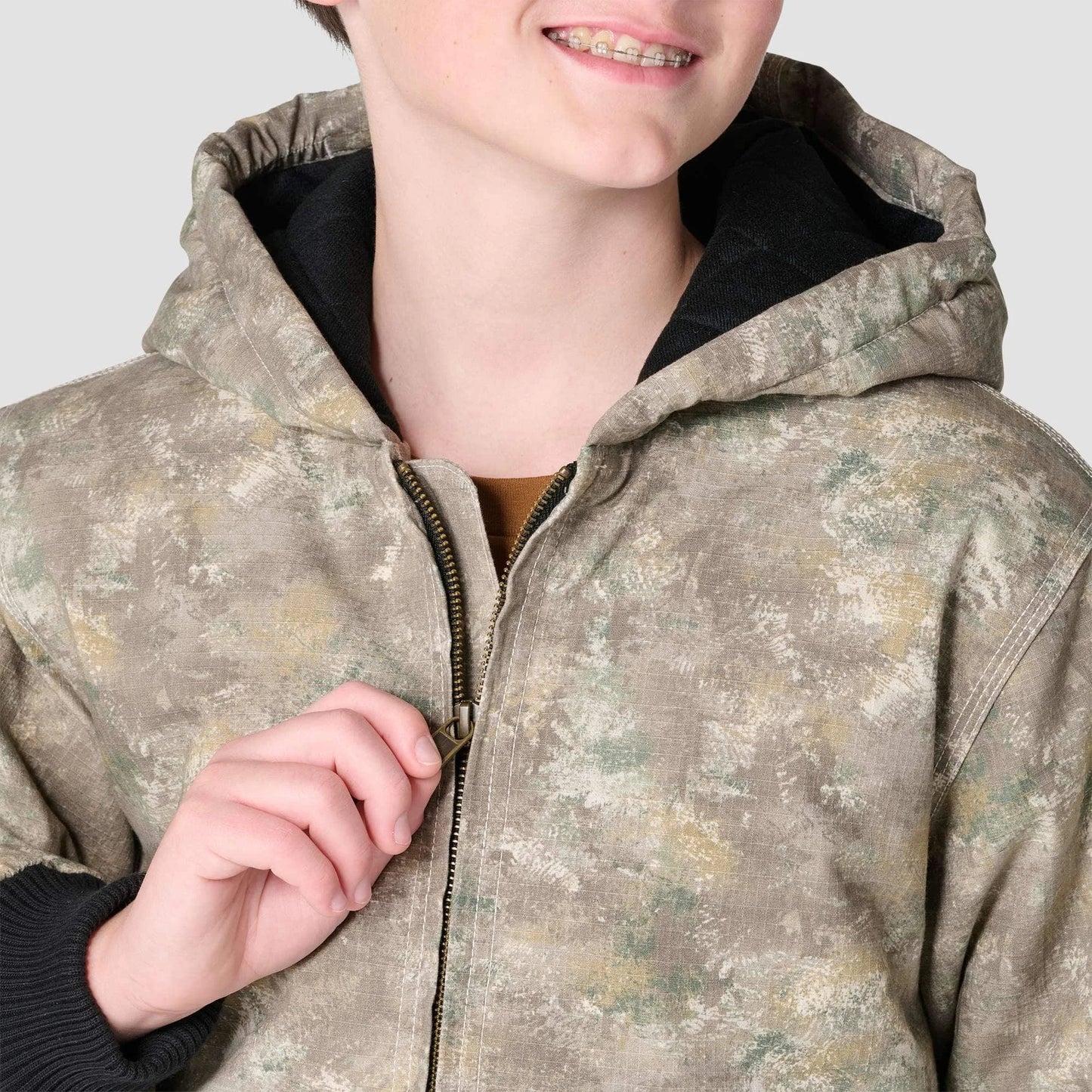 Boys' Canvas Insulated Faded Camo Jacket (Child/Youth)