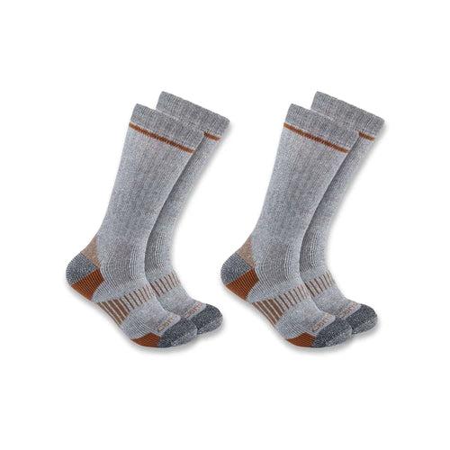 Midweight Synthetic-Wool Blend Boot Sock 2-Pack