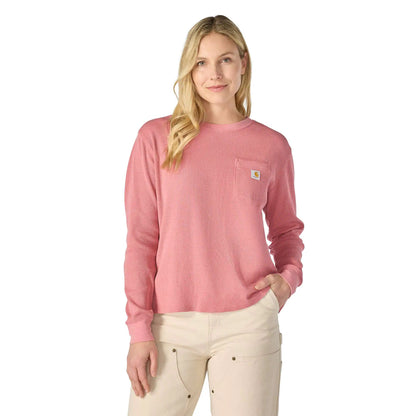 Women's Waffle Knit Loose LS T-Shirt