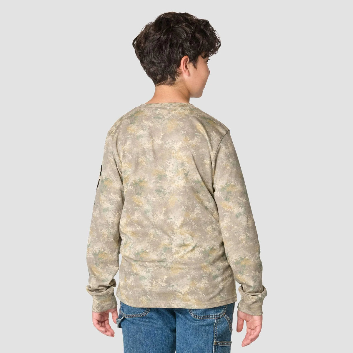 Boys' Long Sleeve Faded Camo Pocket T-Shirt (Toddler/Child/Youth)