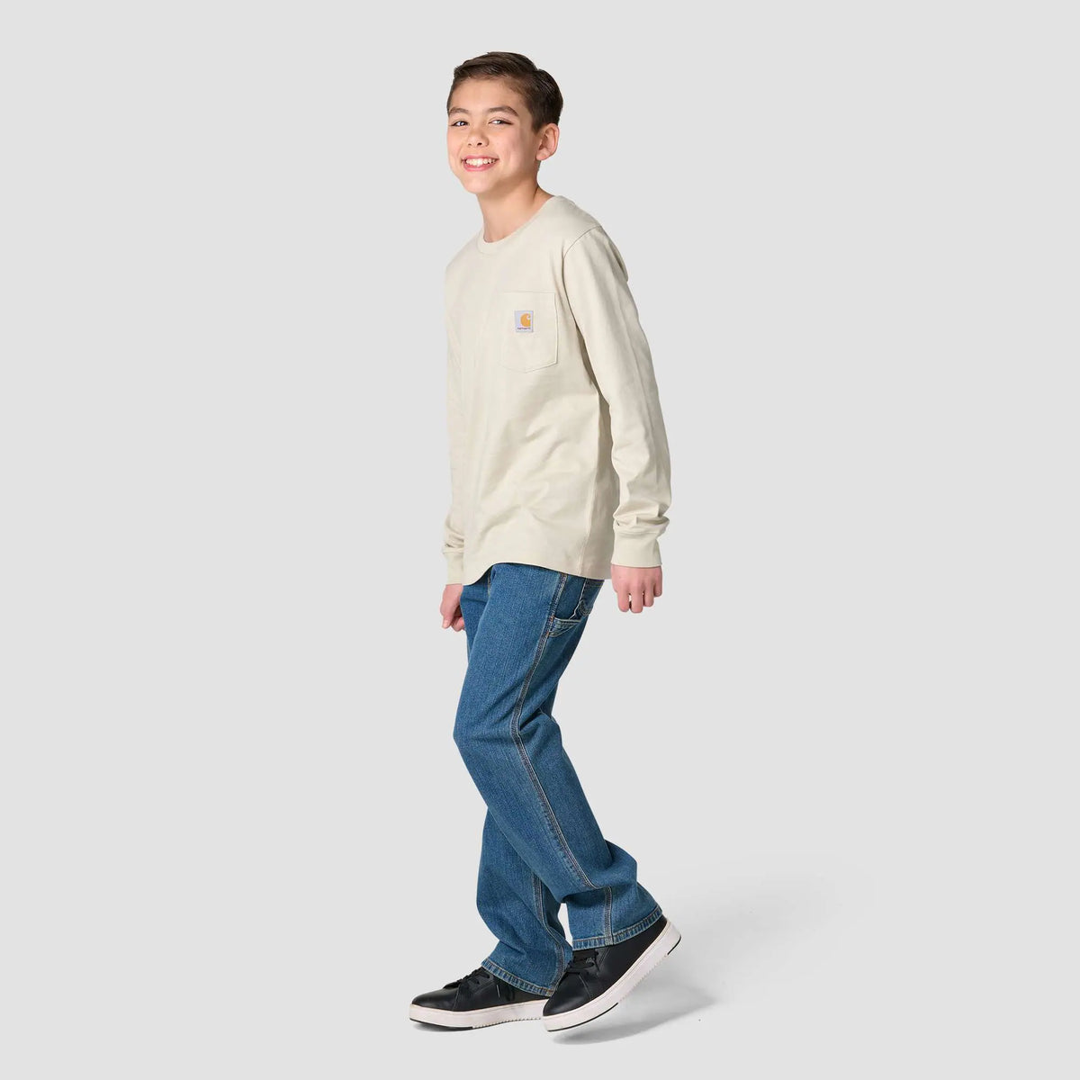 Boys' Long Sleeve Western Pocket T-Shirt (Toddler/Child/Youth)