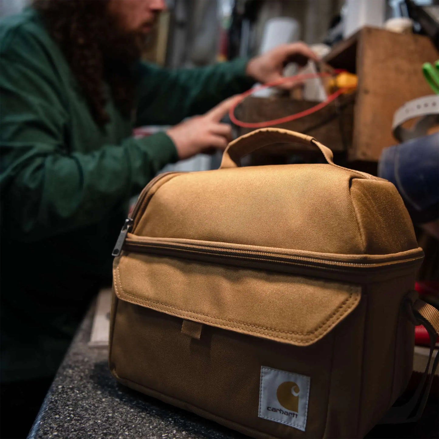 Insulated 12 Can Two Compartment Lunch Cooler