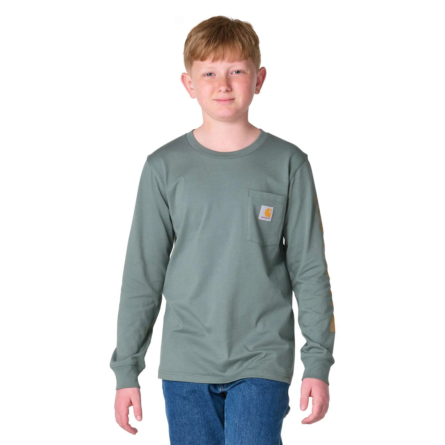 Boys' Long Sleeve Pocket Logo T-Shirt (Toddler/Child/Youth)