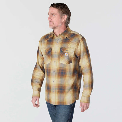 Montana Rugged Flex™ Relaxed Fit Lightweight Long-Sleeve Snap-Front Plaid Shirt
