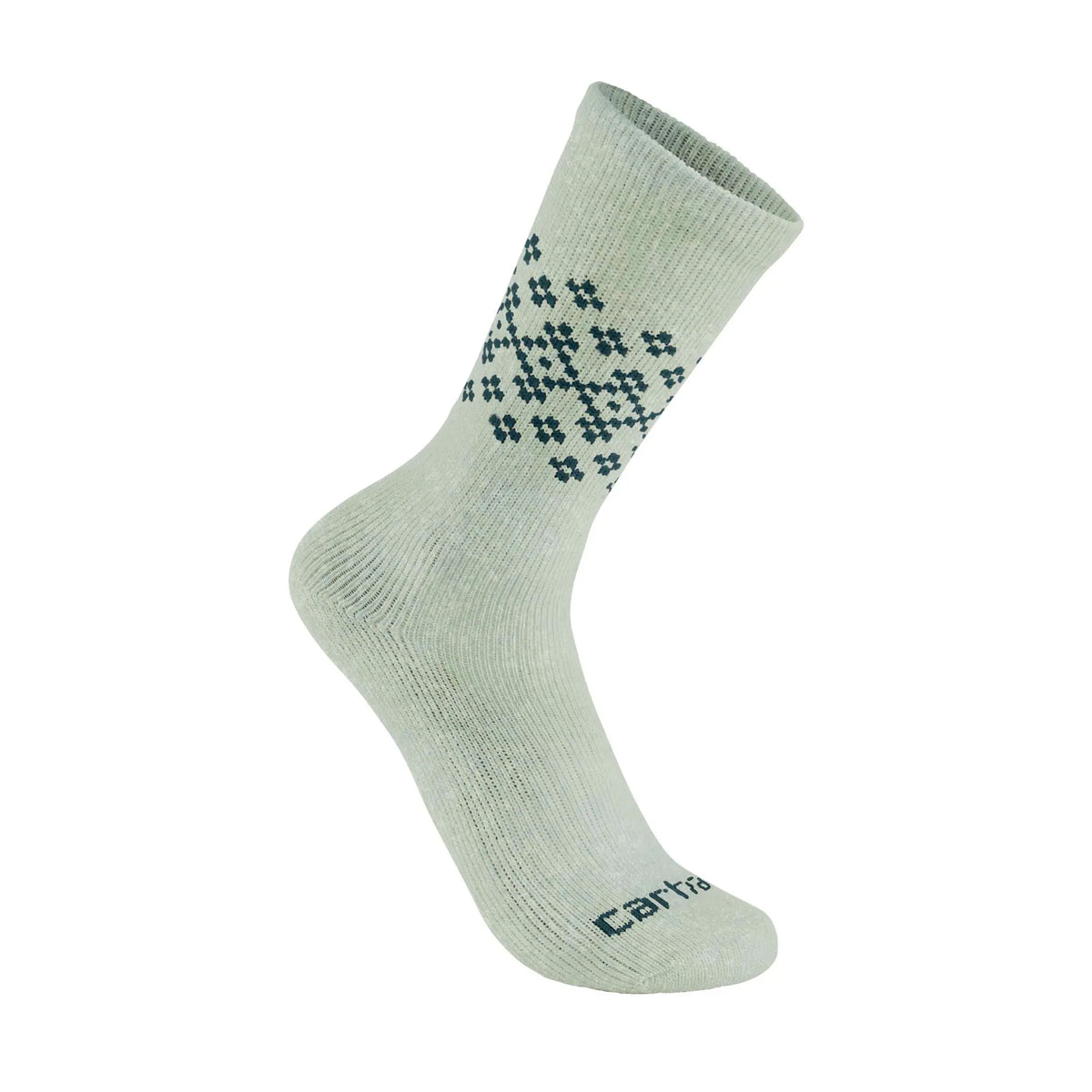 Women's Midweight Synthetic-Wool Blend Fairisle Crew Sock 2-Pack