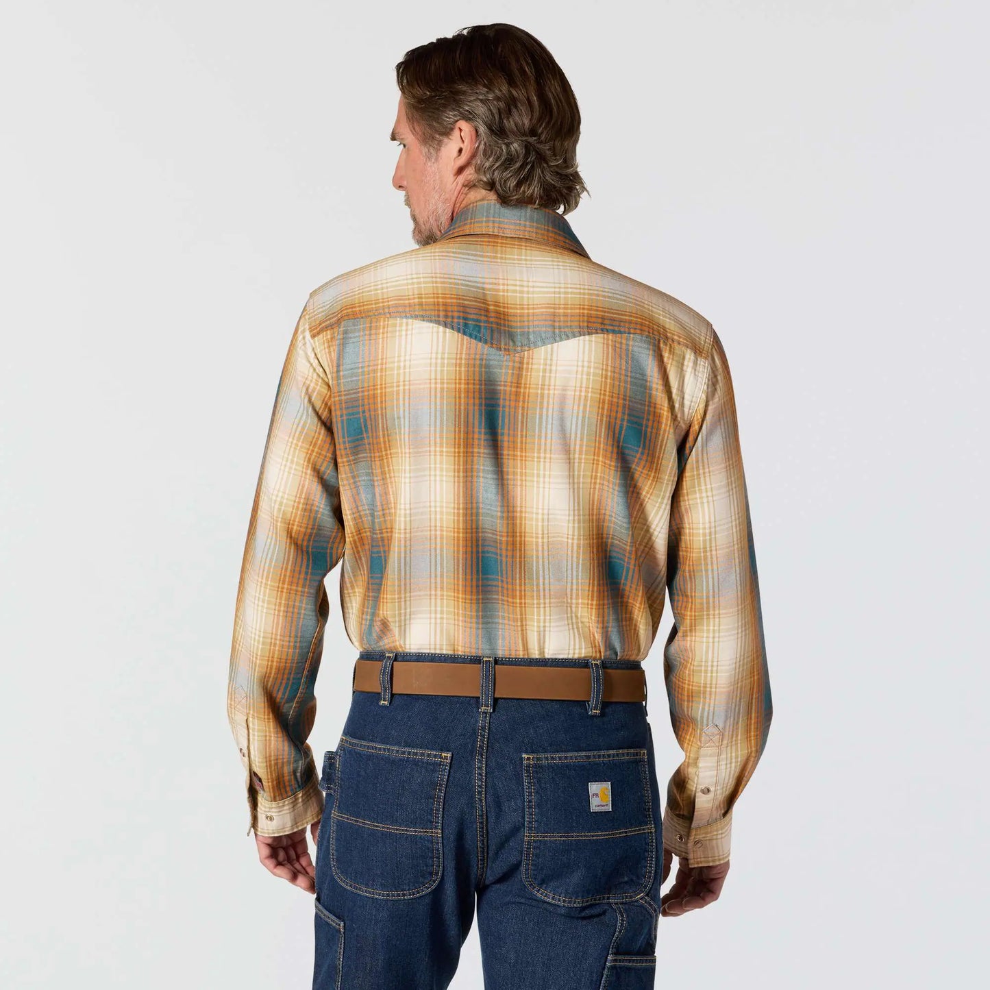 Flame Resistant Montana Relaxed Fit Midweight Twill Snap Front Plaid Shirt