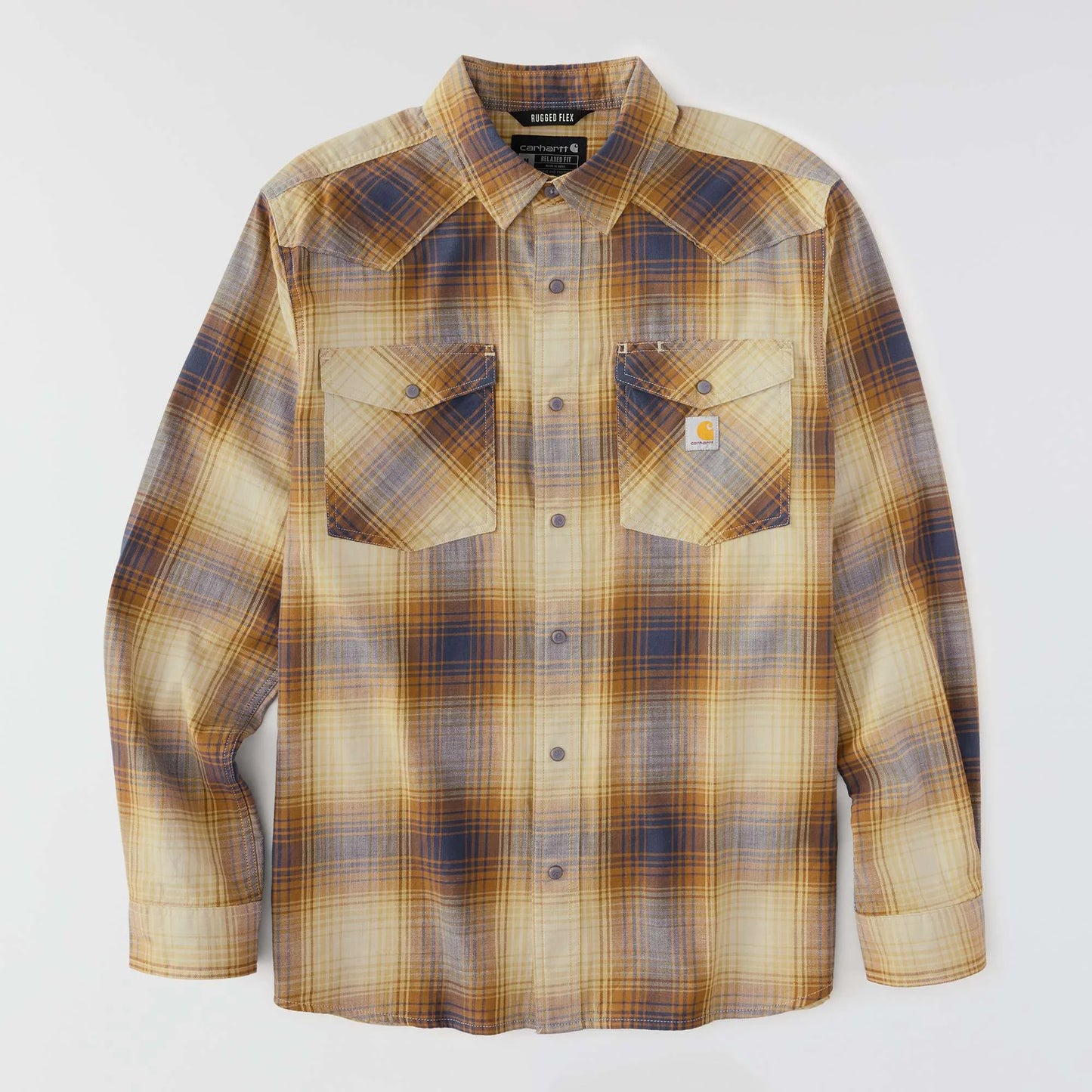 Montana Rugged Flex™ Relaxed Fit Lightweight Long-Sleeve Snap-Front Plaid Shirt