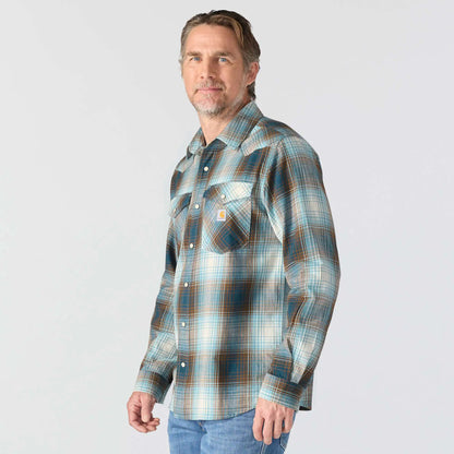 Montana Rugged Flex™ Relaxed Fit Lightweight Long-Sleeve Snap-Front Plaid Shirt