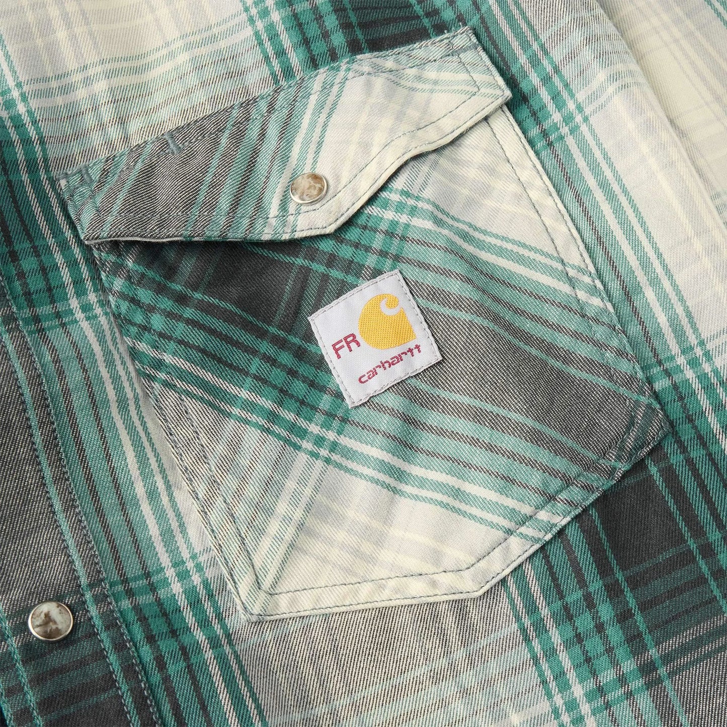 Flame Resistant Montana Relaxed Fit Midweight Twill Snap Front Plaid Shirt