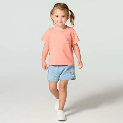 Girls' Short Sleeve Re-Engineered Garment Dye Pocket T-Shirt (Child/Toddler/Youth)