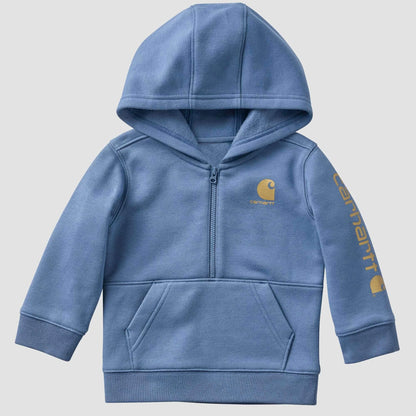 Boys' Long Sleeve Half-Zip Hooded Logo Sweatshirt (Baby/Toddler)