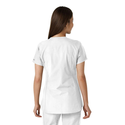 Women's Force Essentials Notch Neck Tunic Knit Panel Scrub Top
