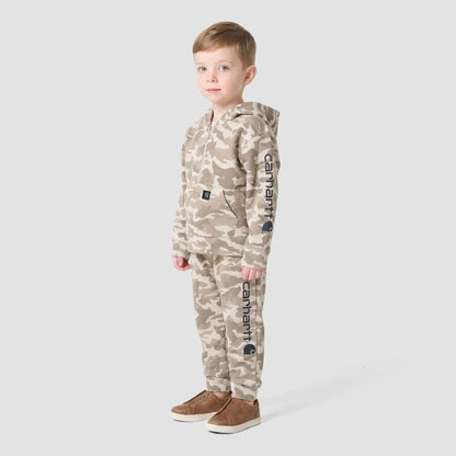 Boys' Long Sleeve Half-Zip Camo Logo Hooded Sweatshirt (Baby/Toddler)