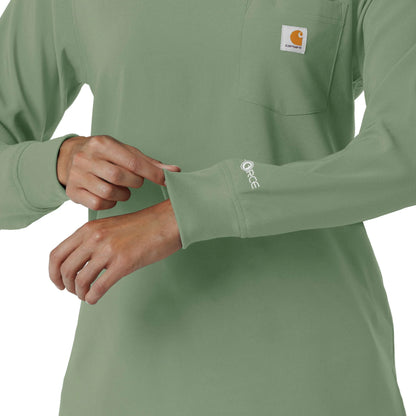 Women's Force Cross-Flex  Crew Neck Long Sleeve Scrub Top