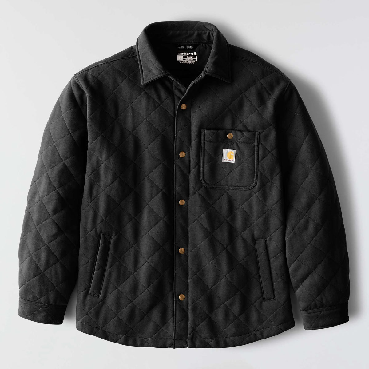 Rain Defender® Loose Fit Heavyweight Quilted Snap Front Shirt Jac
