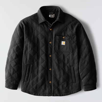 Rain Defender® Loose Fit Heavyweight Quilted Snap Front Shirt Jac