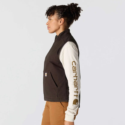Women's Washed Duck Mock Neck Vest