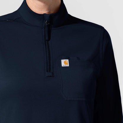 Women's Force Cross-Flex Knit Long Sleeve Quarter Zip Scrub Top