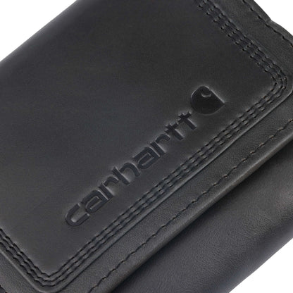 Leather Triple-Stitched Trifold Wallet