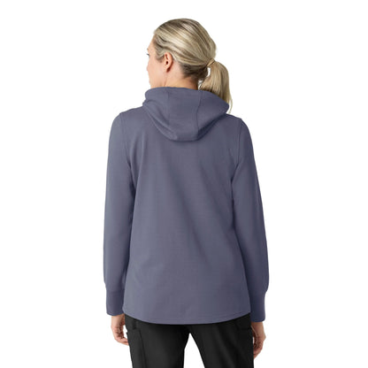 Women's Full Zip Waffle Scrub Hoodie