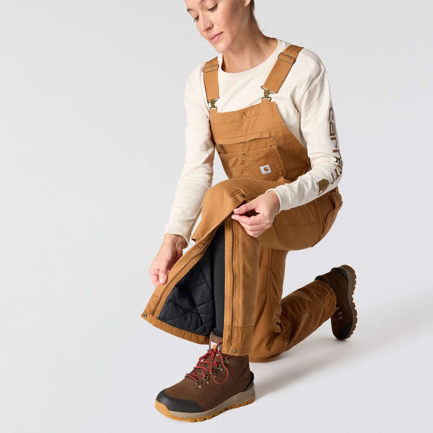 Women's Washed Duck Insulated Bib Overall