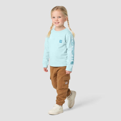 Girls' Long Sleeve Tonal Patch Pocket T-Shirt (Toddler/Child/Youth)