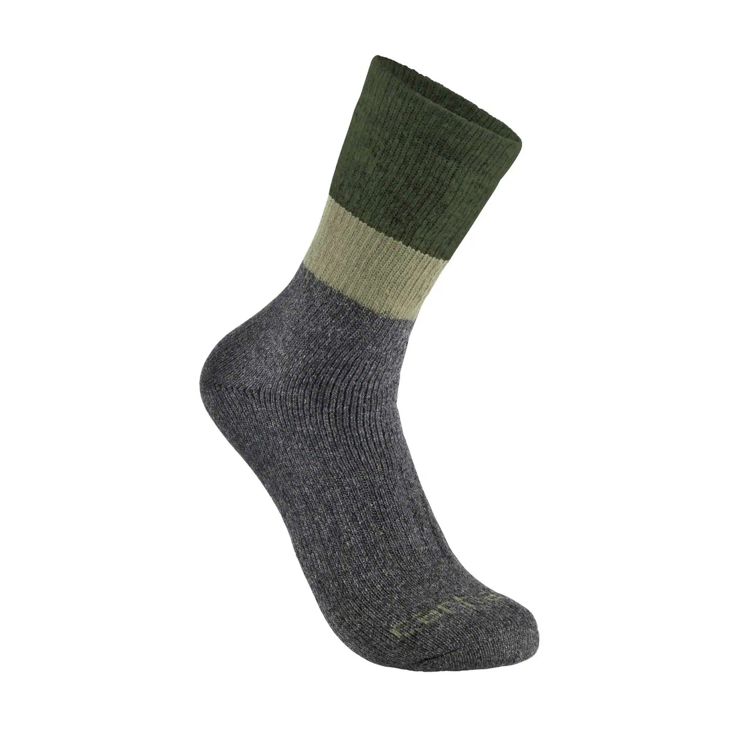 Midweight Synthetic-Wool Blend Colorblock Crew Sock 2-Pack
