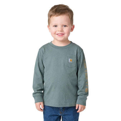 Boys' Long Sleeve Pocket Logo T-Shirt (Toddler/Child/Youth)