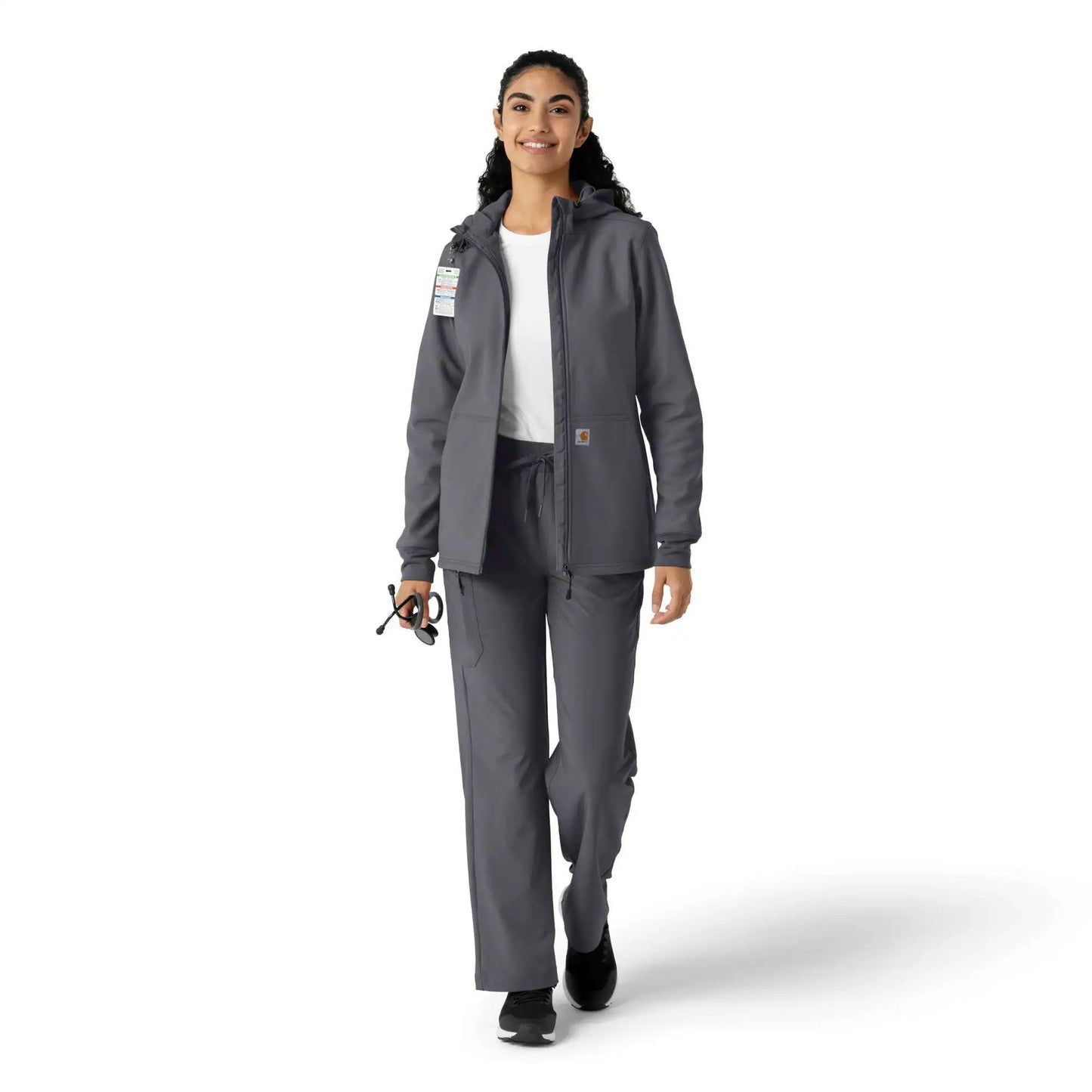 Women's Bonded Fleece Scrub Hoodie