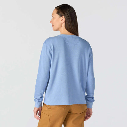 Women's Waffle Knit Loose LS T-Shirt